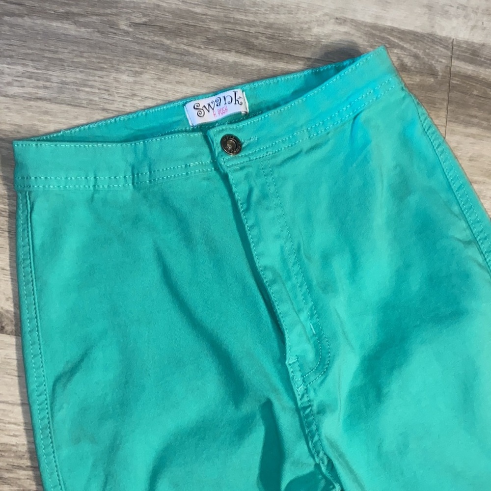 SWANK A POSH GREEN STRETCHY JEANS
